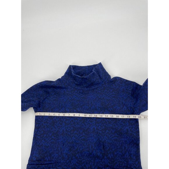 NWT Columbia Womens Medium Funnel Neck Pullover Sweater Blue Pockets Comfort - Picture 4 of 6